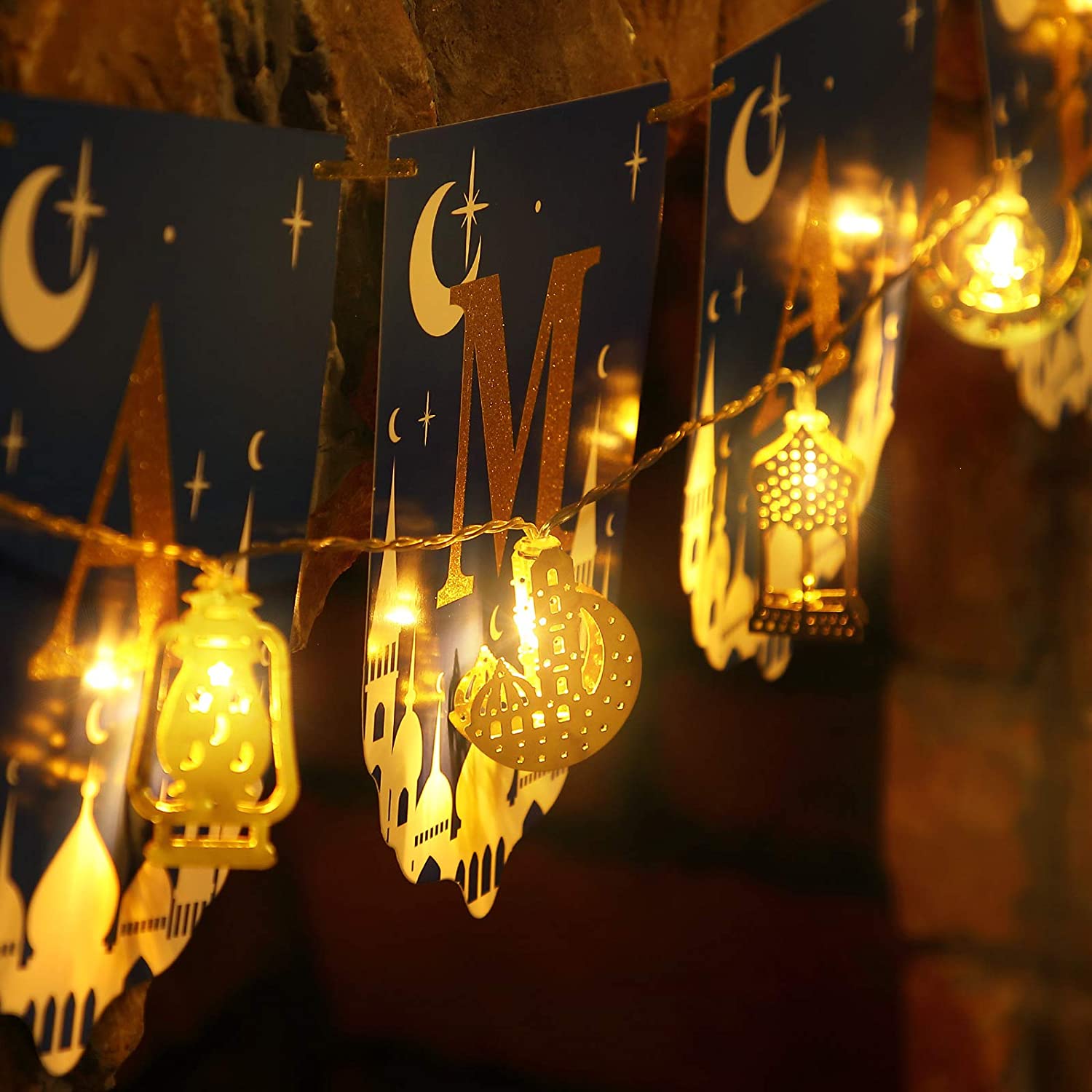 1pc, Guirlandes De Décoration Eid Al Adha, 6,56 Pieds 10 Led Lune Eid Star  Kérosène Lanterne Lampe, Fonctionnant À Piles Pour La Décoration De La  Maison Extérieure Ramadan Party Supplies Ramadan Kareem