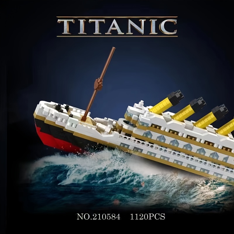 Acquista Modello di simulazione del Titanic Puzzle per bambini assemblato  medio ad incastro Giocattolo con blocchi di costruzione 0835