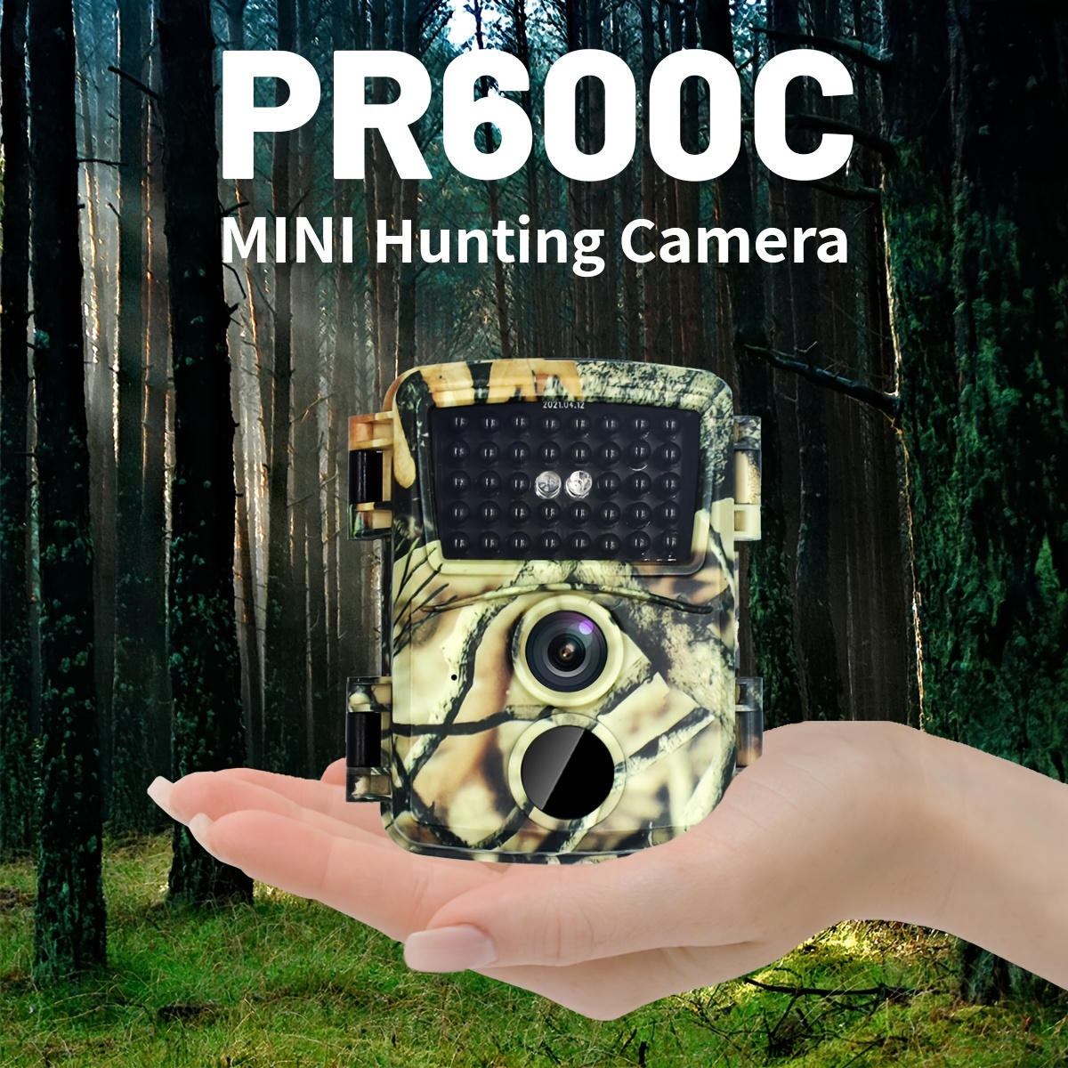 High-Definition Mini Outdoor Hunting Camera with Night Vision for Wildlife Tracking and Home Security