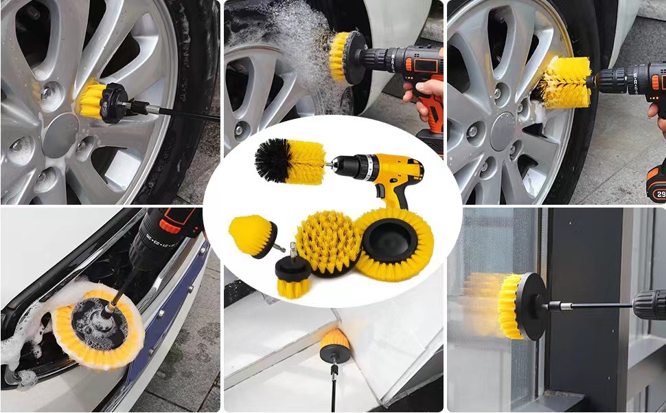 Power Scrubber Cleaning Kit - Perfect For Bathroom, Kitchen, Car, Tile & Grout  Cleaning! - Temu Japan