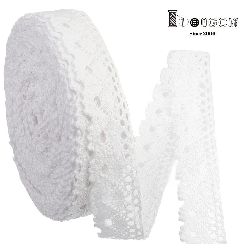 Trimming Shop 40mm wide White Grommet Studded Embroidery Trim Knitting Lace  Diamante Eyelets, 1meter 