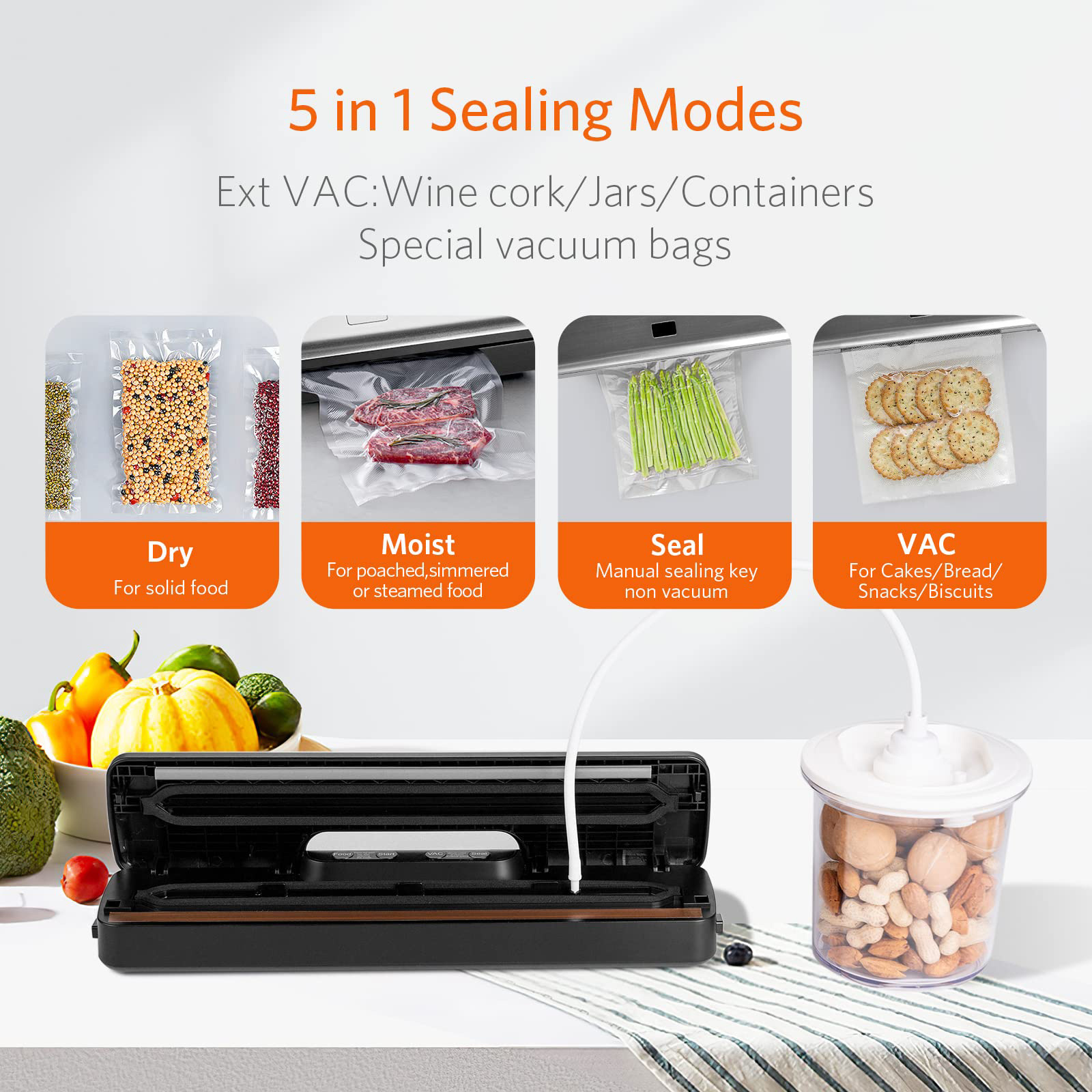 Compact Vacuum Sealer Machine Automatic Air Sealing System Temu