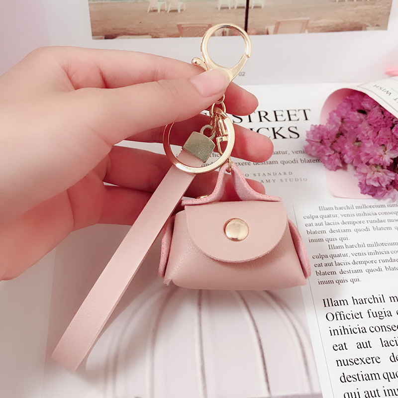Solid Headphone Bag Portable Lightweight Keychain Bag
