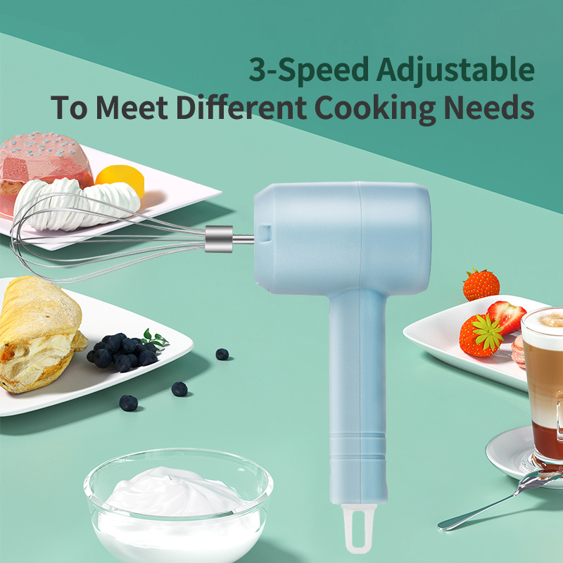 Electric Egg Beater with Two Wire Beaters Food Beater Whisk 3 Speeds  Upright Wireless Handheld Mixer with Egg Separator for Baking Cake Egg