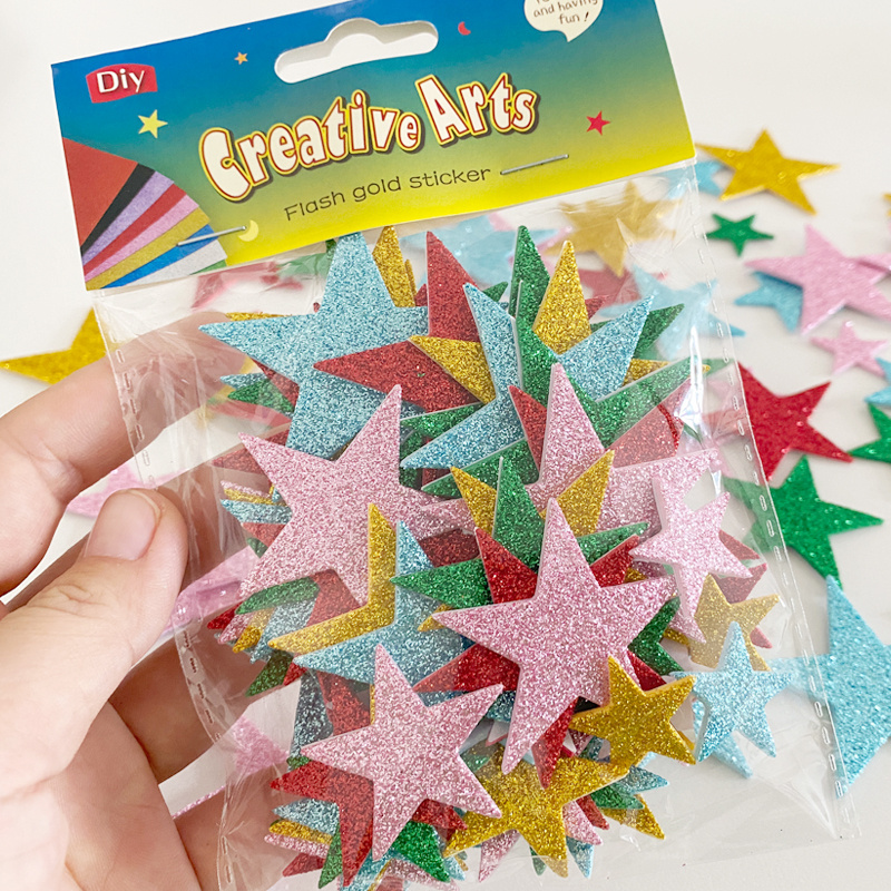 Colorful Glitter Glitter Stickers Perfect For Diy - Temu