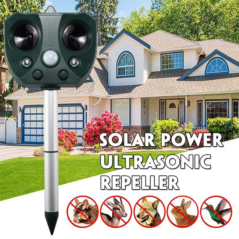 1 piece solar powered ultrasonic animal and bird repeller details 0