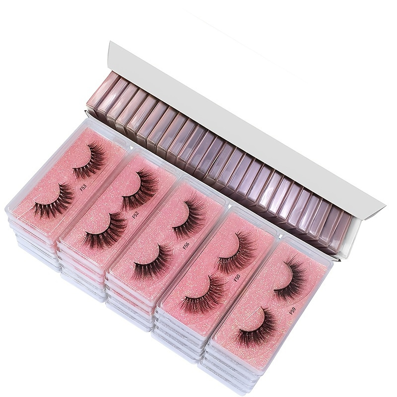 10 Pairs 3d Mink Lashes Bulk Natural Fluffy Wispy False Eyelashes Pack Makeup Soft Thick Fake 5231