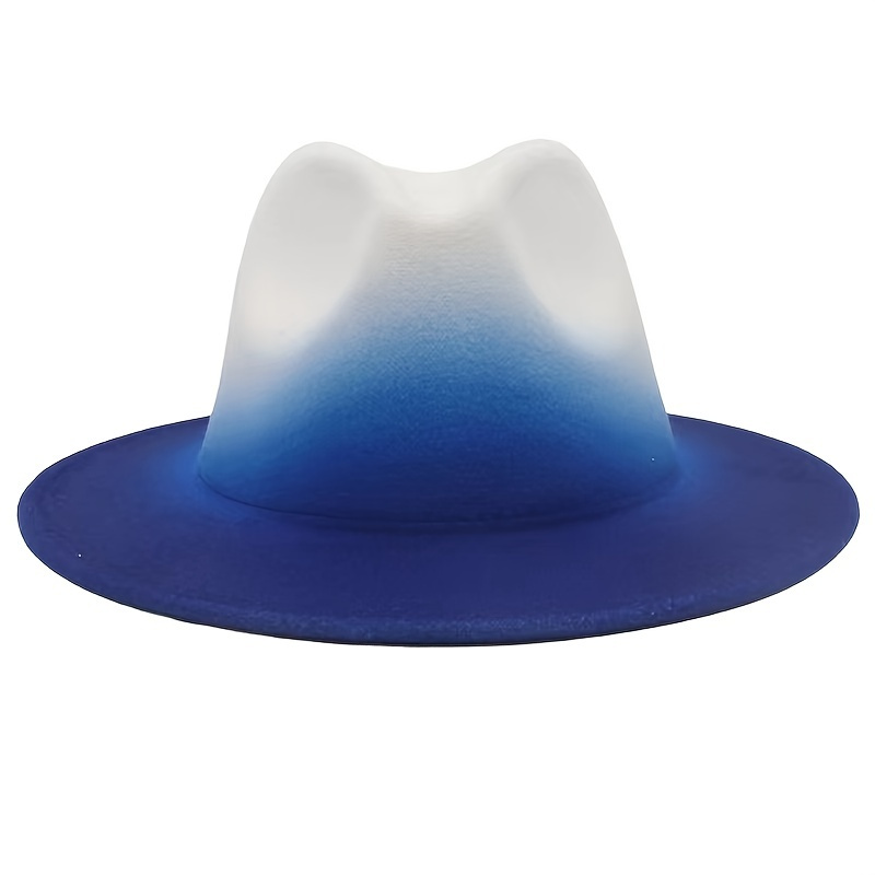 Wide Brim Fedora Sun Hat, Fashion Jazz Hat Panama Hat For Men Women