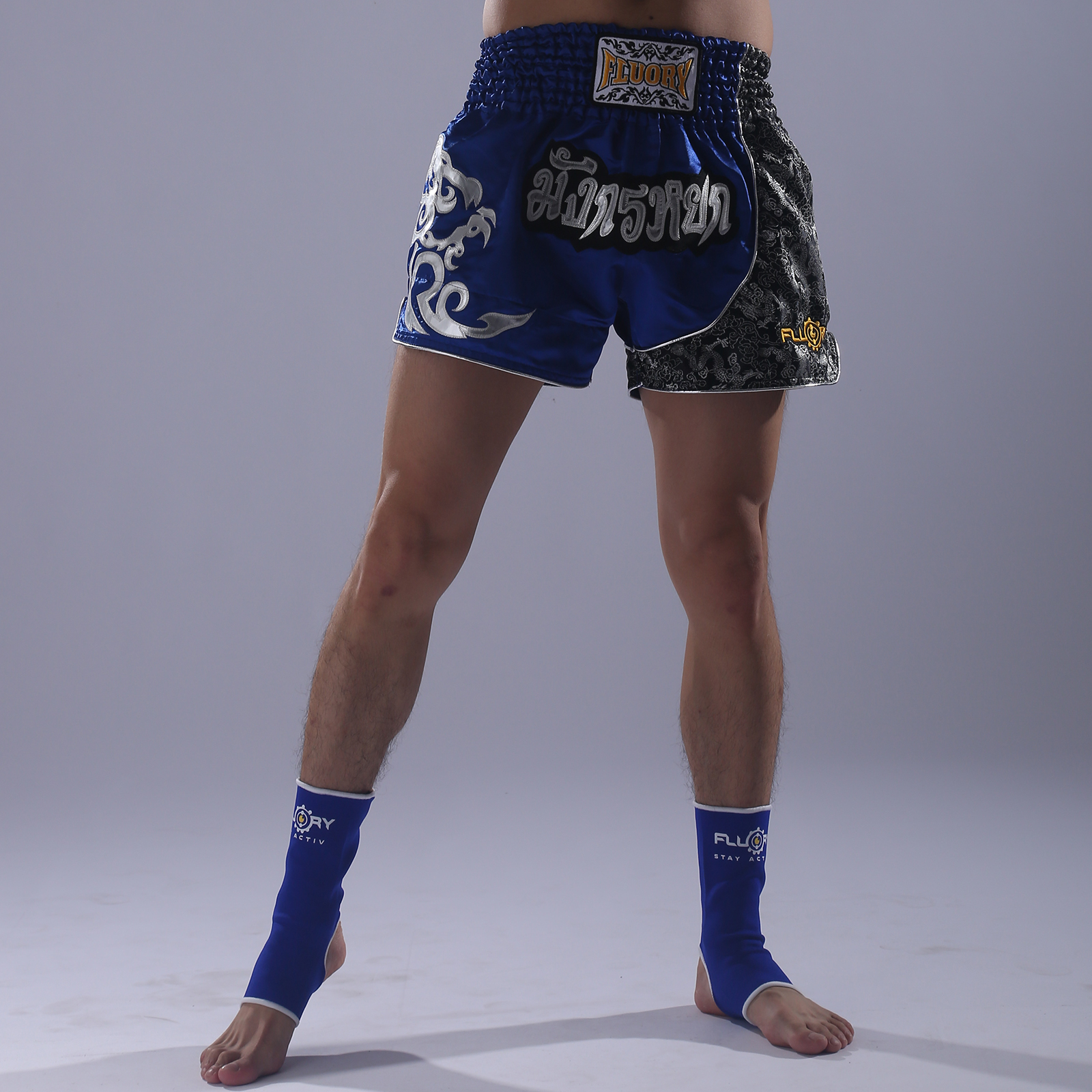 FLUORY Pantalones Cortos Muay Thai, Pantalones Cortos Deportivos Con  Bordados Para Hombres, Entrenamiento De Boxeo, Entrenamiento De Lucha