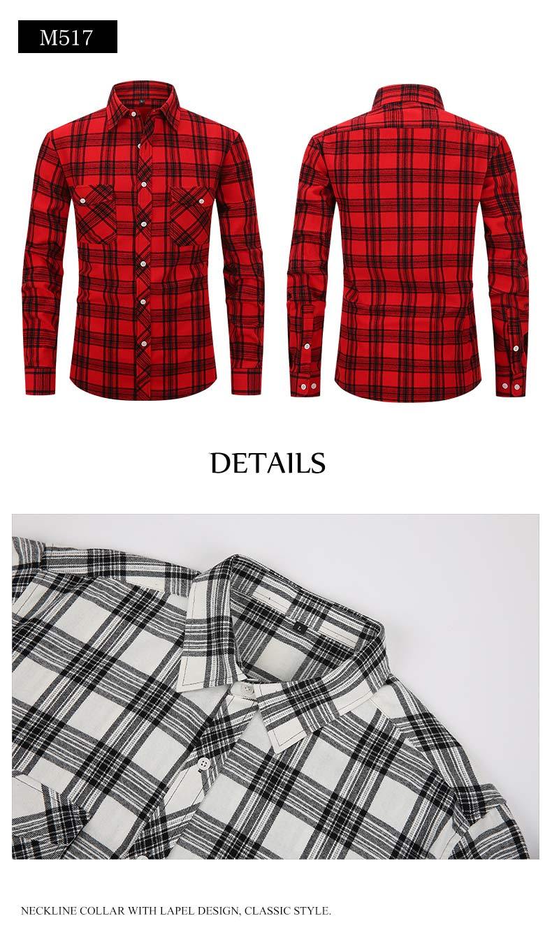 Casual Men's Plaid Pattern Spring Fall Long Sleeve Flannel - Temu