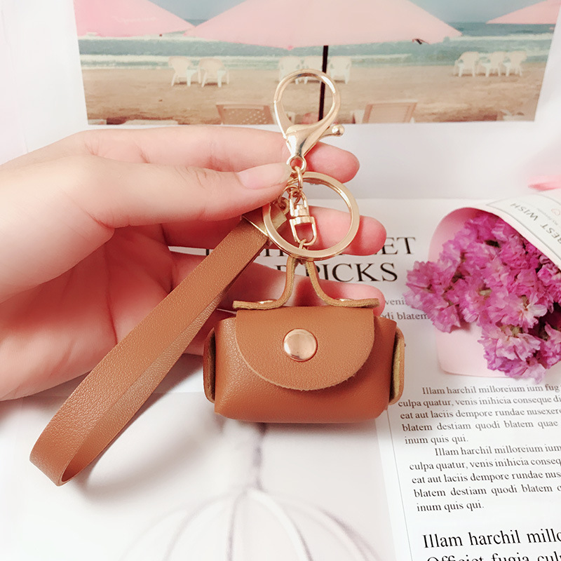 Solid Headphone Bag Portable Lightweight Keychain Bag