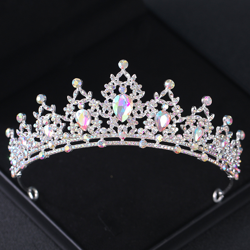 Silvery Crystal Bridal Tiara Crown Headband Women Bride - Temu