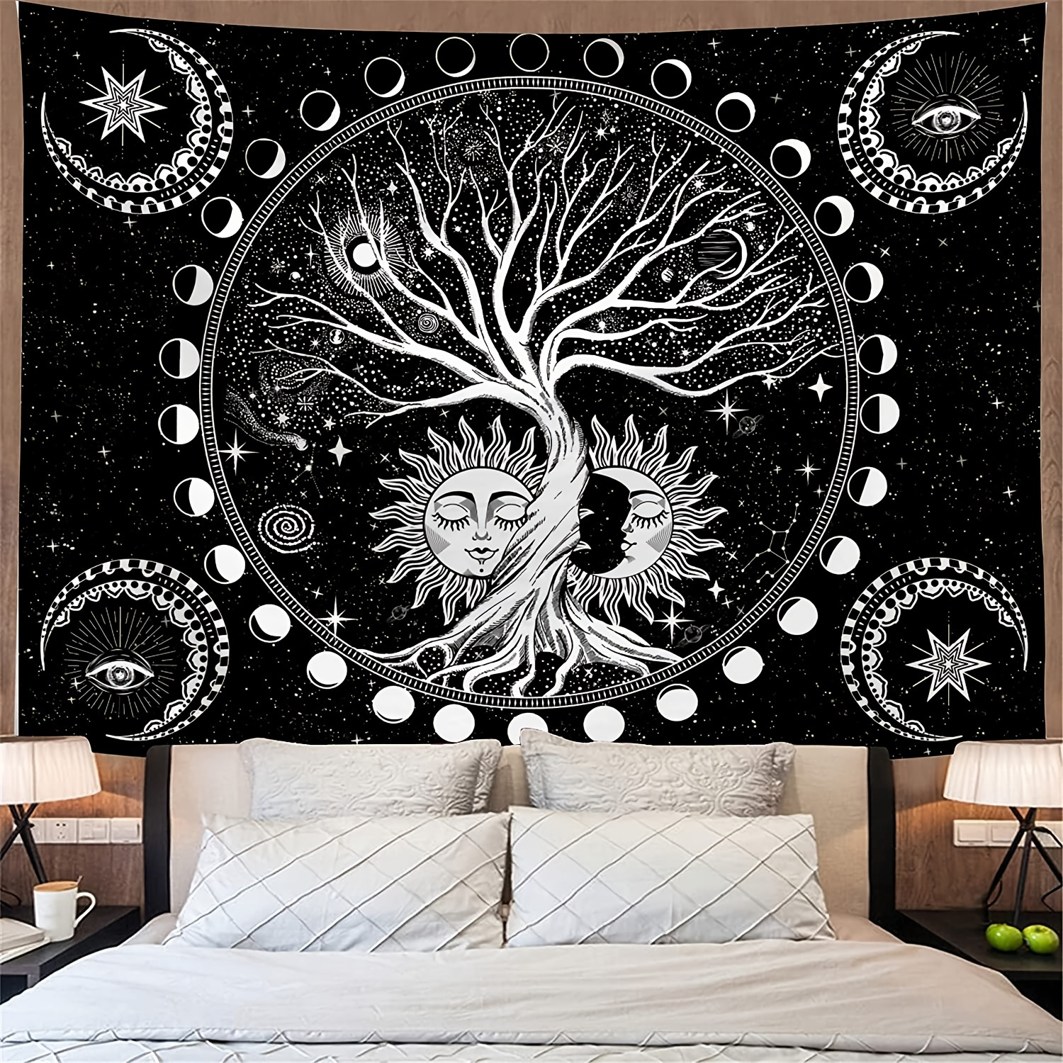 Uv Light Illumination Fluorescent Tree Of Life Tapestry Tapestry Wall