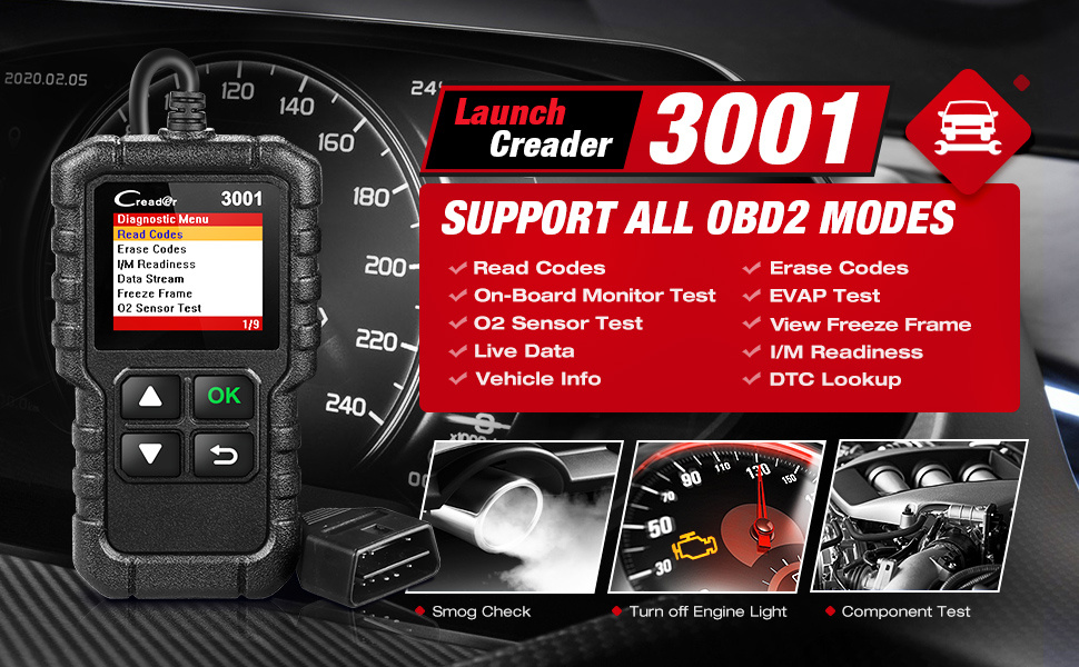Launch Creader 3001 Obd2 Scanner, 3001,engine Fault Code Reader Mode Can  Diagnostic Scan Tool For All Obdii Protocol Cars Since 1996 Temu Japan