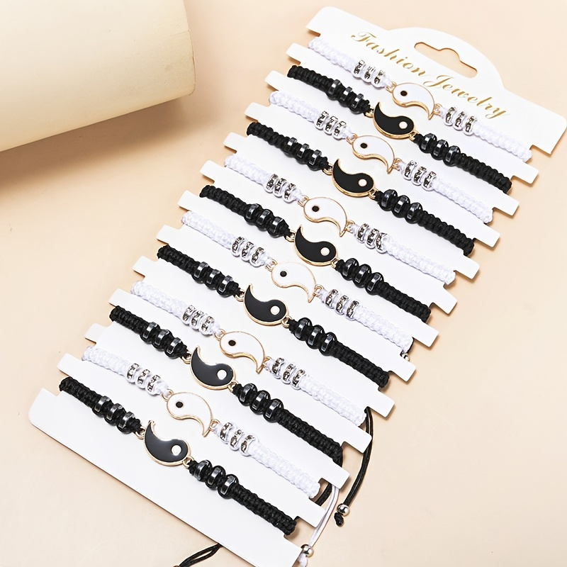 50pcs Adjustable Korean Waxed Polyester Cord Bracelet Random Mix