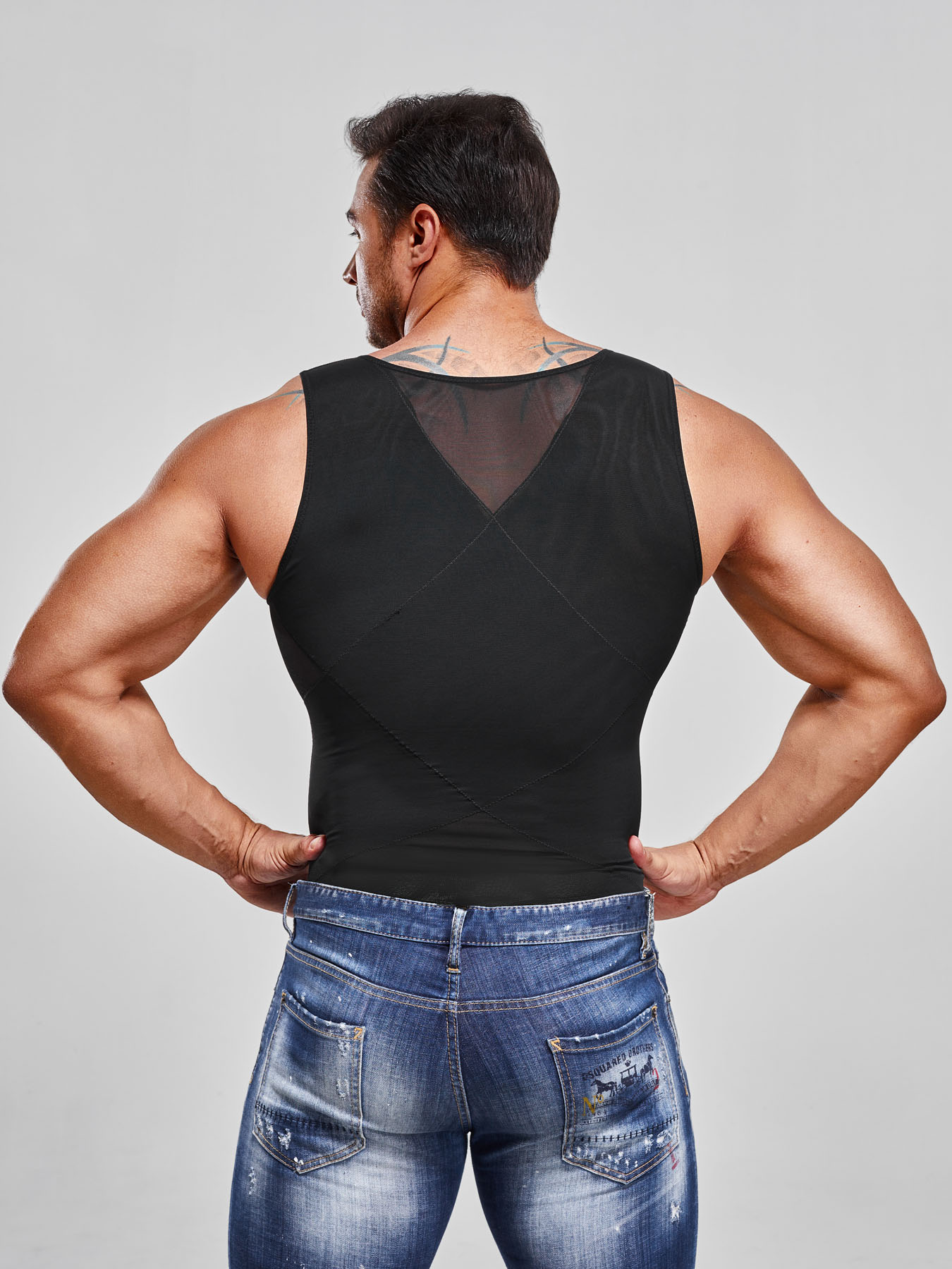 Camisetas sin Mangas Moldeadoras Transpirables para Hombres - Camisa de  compresión de Entrenamiento de Cintura Adelgazante - Camisetas Moldeadoras  de Cuerpo de Fitness: : Moda