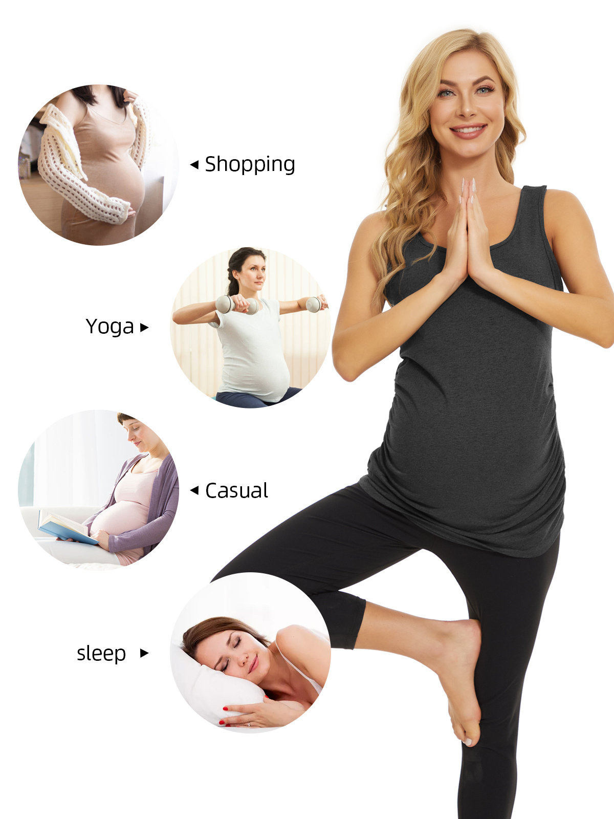 Maternity Plain Color Sleeveless Nursing Top Breastfeeding Temu