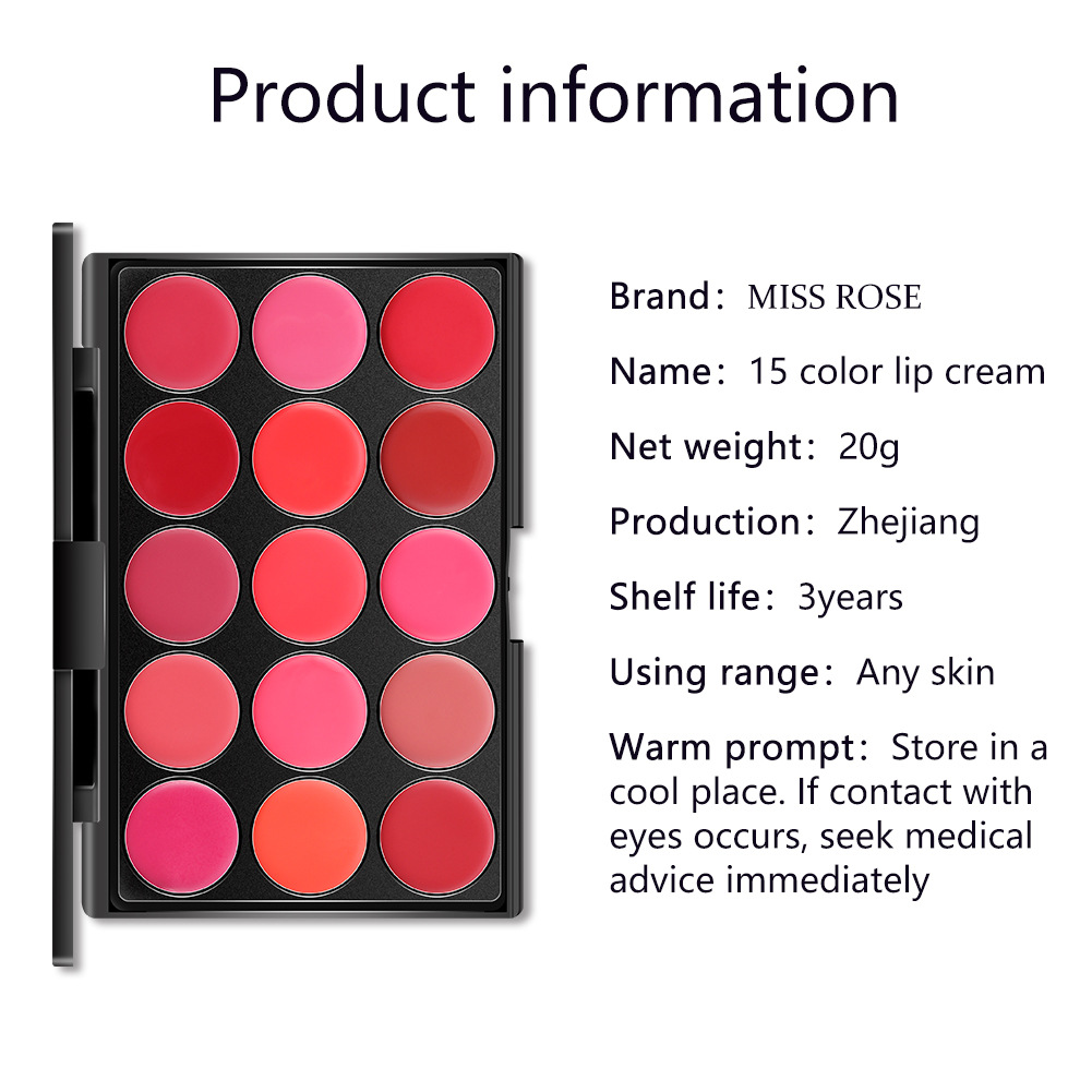 15 Colors Moisturizing Lip Balm Waterproof Lipstick Palette - Temu