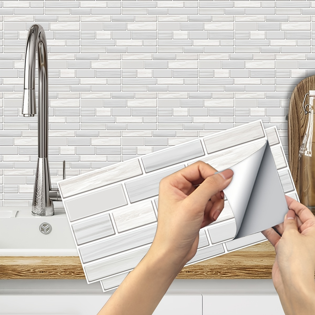 Stick On Kitchen Wall Tiles Temu