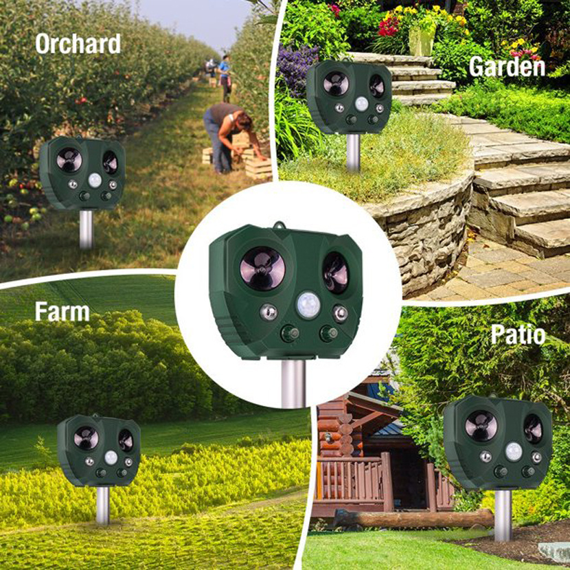 1 piece solar powered ultrasonic animal and bird repeller details 12