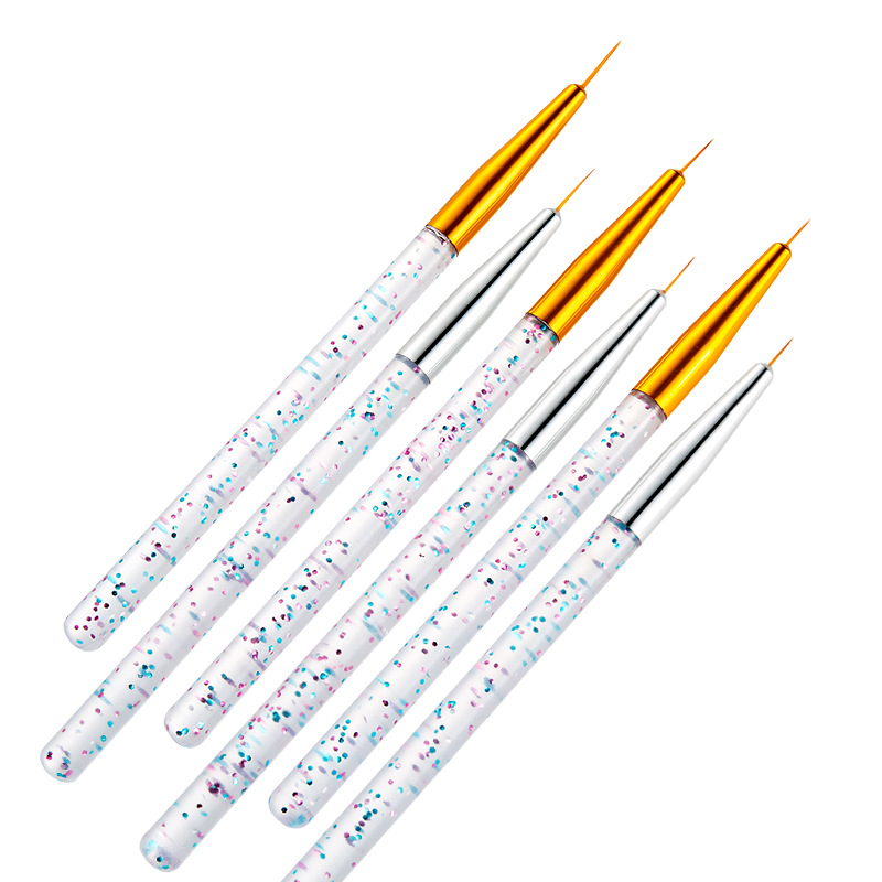 Buy Wholesale China 3 Pcs/set Acrylic French Stripe Nail Art Liner Brush  Set 3d Tips Manicure Ultra-thin Line Drawing Pen Uv Gel Brushes Painting &  Nail Art Liner at USD 0.4