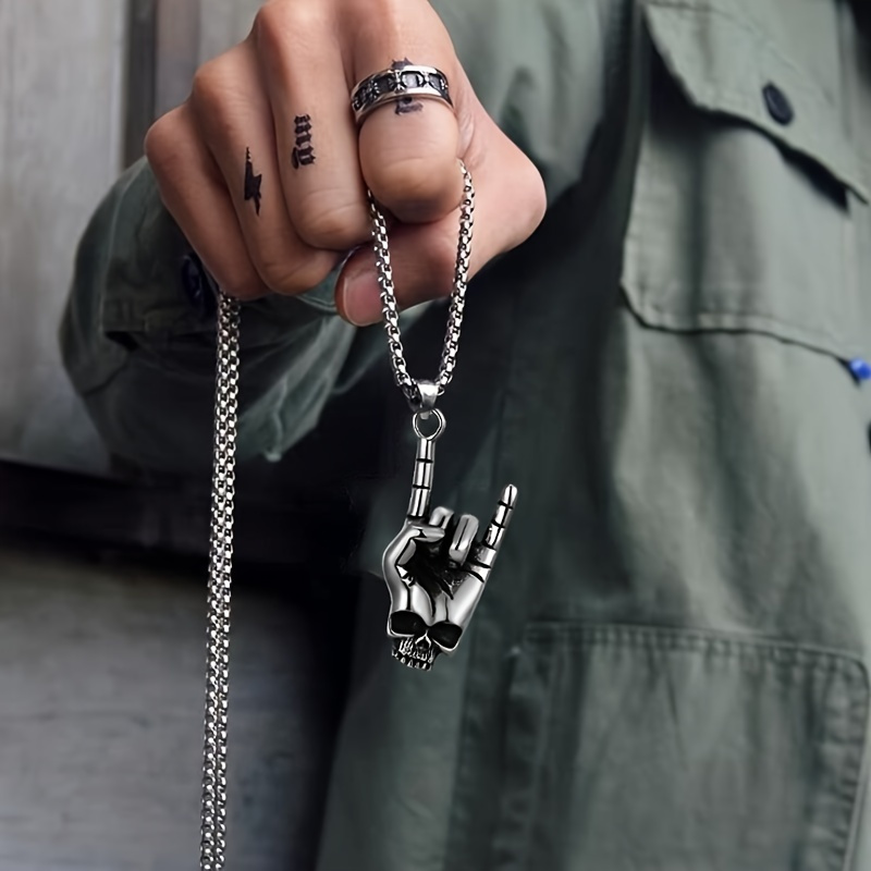 Hip Hop Rock Band Judas Priest Blade Razor Shape Pendant Necklace Long  Chain Men Metal Necklace - AliExpress