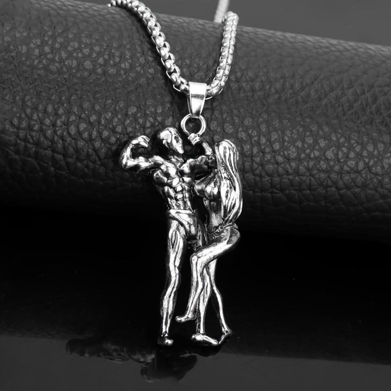 Men Women Hip Hop Human Figure Physiognomy Necklace With Fashion