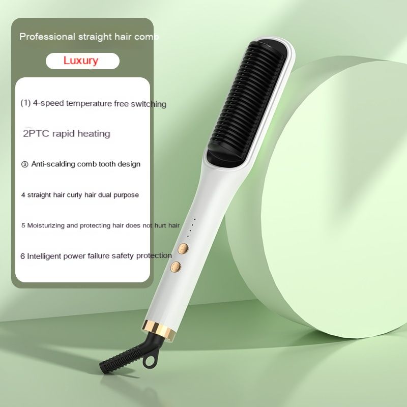 1pc Hair Straightener Comb For Women With 4 Temp 20s Fast Heating Anti  Scald Hydrate Hair