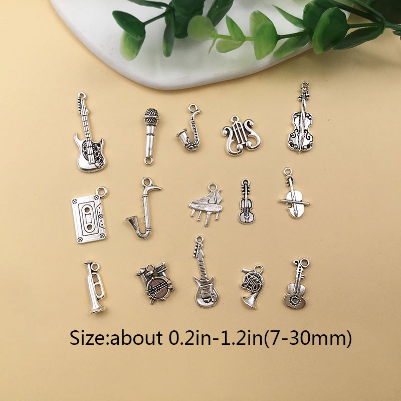 Randomly Mix 20pcs/set Zinc Alloy Antique Silver Bees Shaped Charms Pendants for DIY Necklace Bracelet Earrings Jewelry, Jewels Making Handmade,Temu