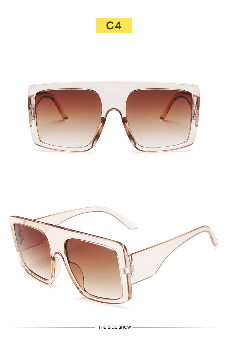 Starview Oversize Half Frame Fashion Square Sunglasses