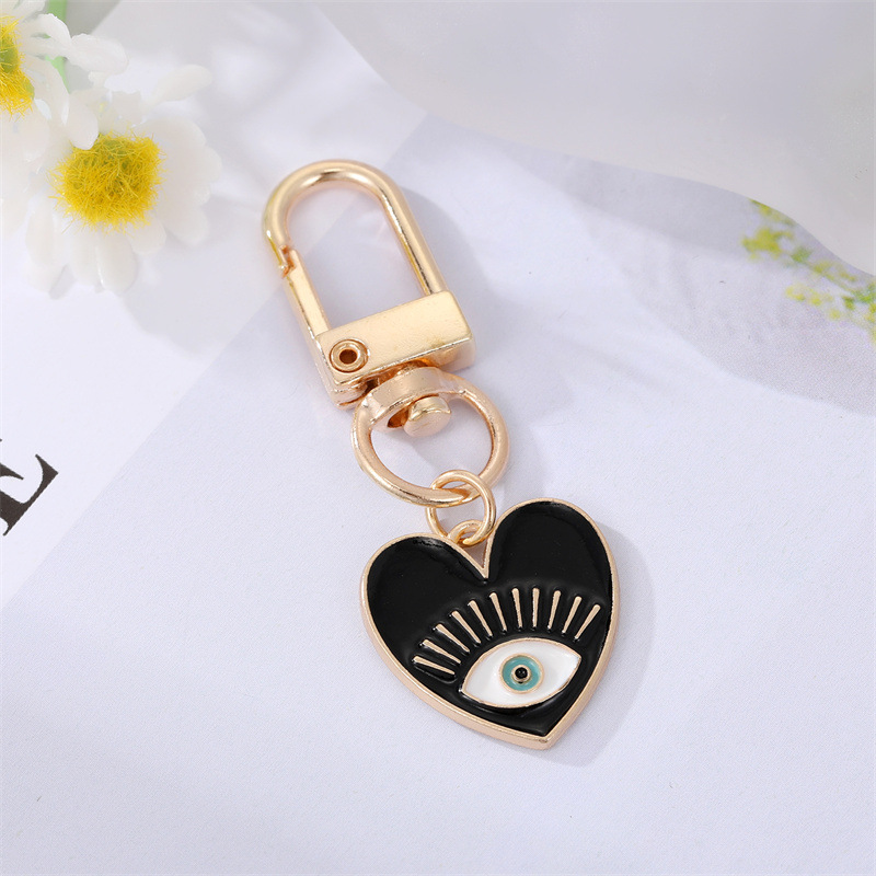 Rainbow Heart Evil Eye Keychain Key Ring For Friend Lovers - Temu