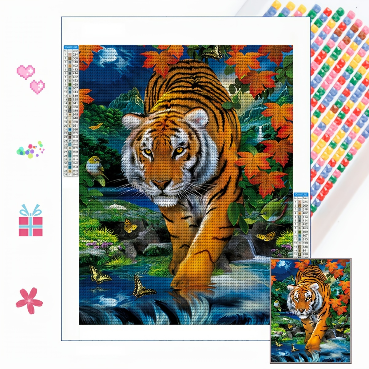 Tigers Family Diamond Painting Kits Tiger Leopard Family - Temu