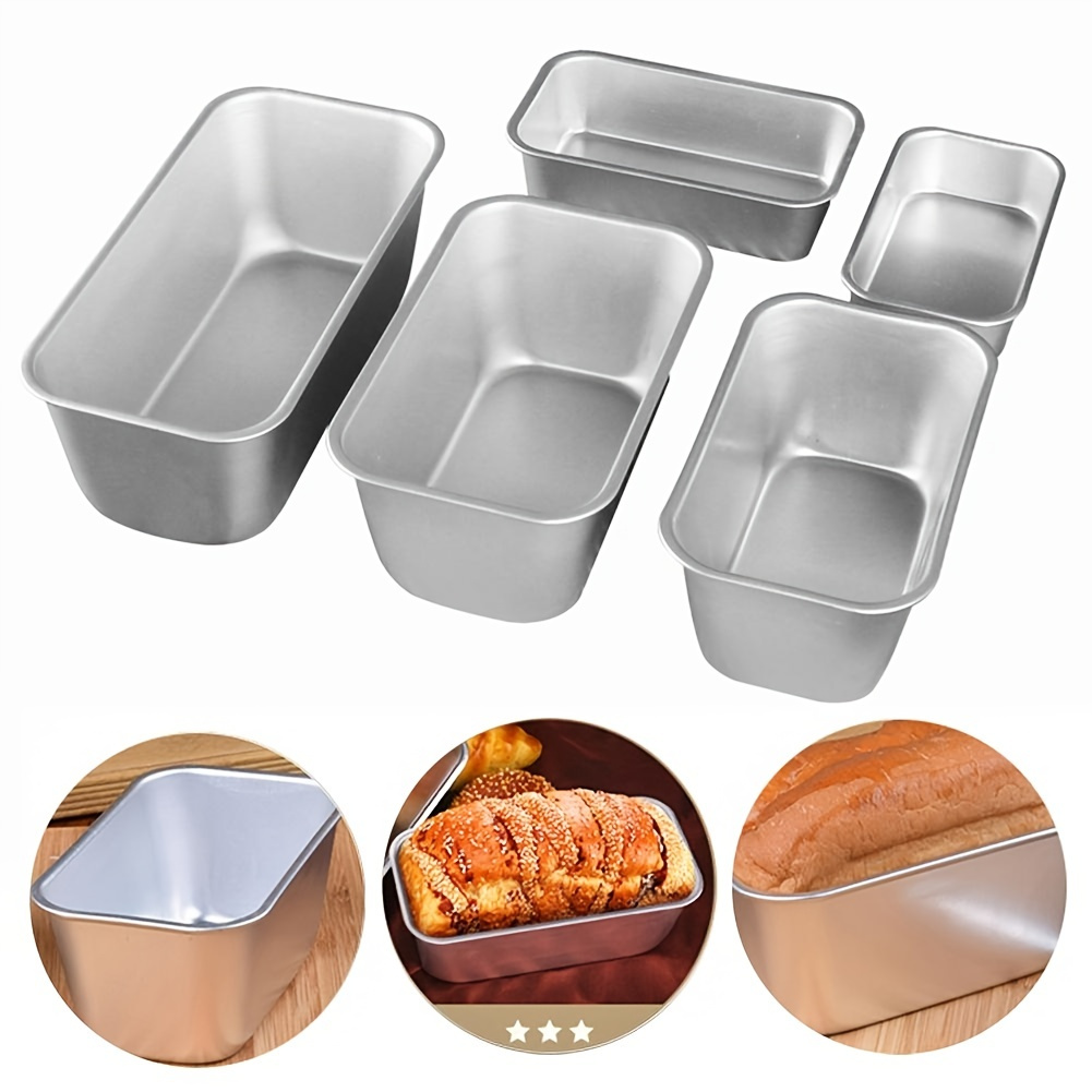Tebru Bakeware,Bread Baking Mold,Bread Mold Box Golden Household Non‑Stick  Bakeware Baking Mold with Cover Kitchen Supplies 