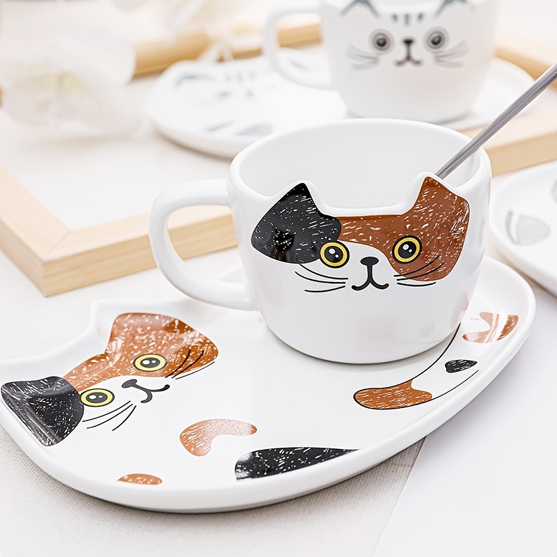 1pc Tazza Caffè In Ceramica 3d Nera Carina Halloween Gatto - Temu Italy