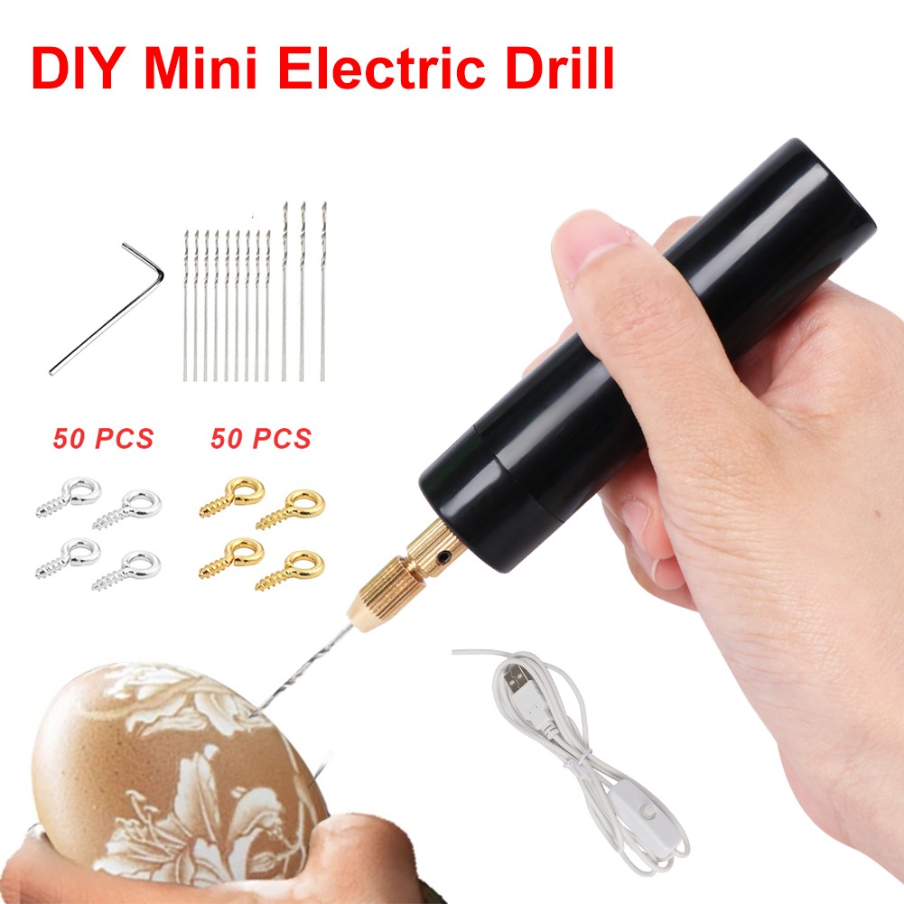 Micro Mini Hand Drill w/3 Bits Small Electric Drill Tool Set