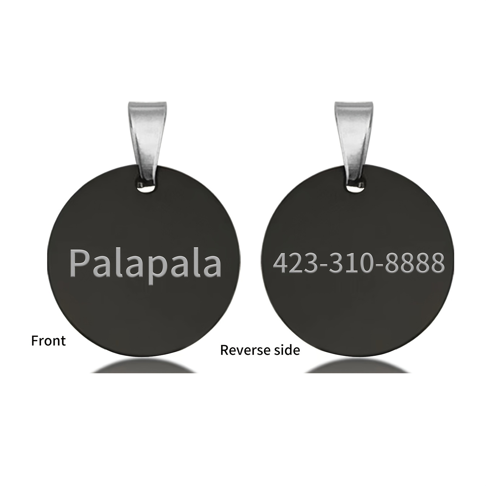 

Personalized Bone Shaped Pet Id Tags With Customized Contact Information And Pet Names - Stylish Lettering Design For Easy Identification And Safety