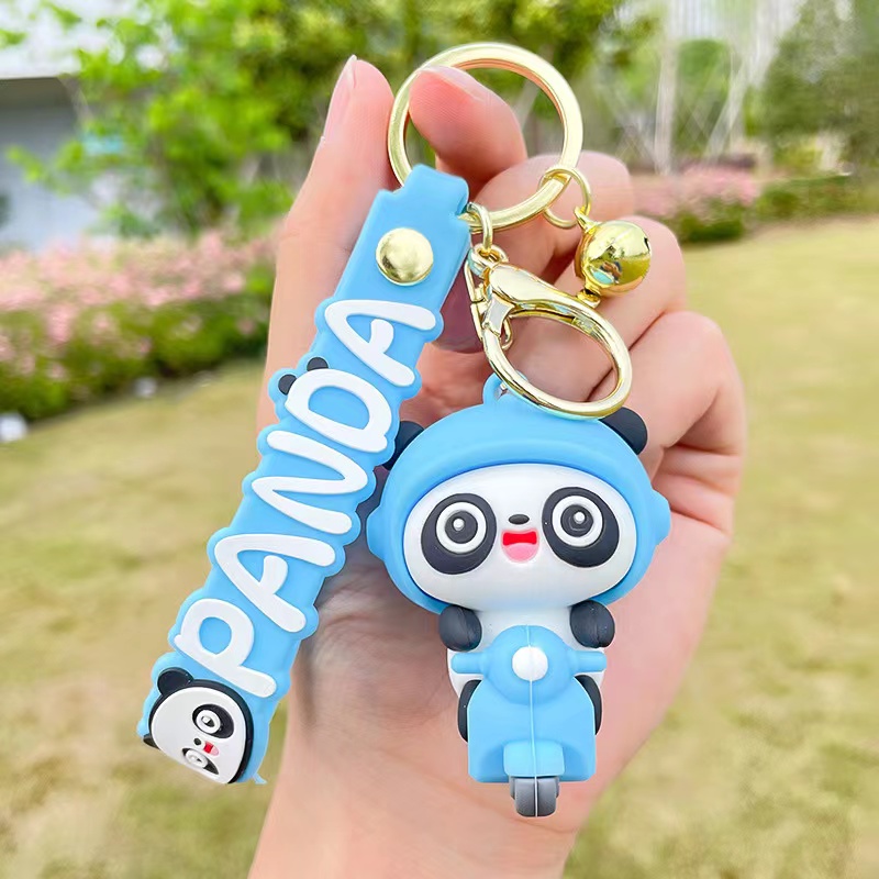 Kawaii niedlichen Panda Anime Schlüssel bund animierte lustige kleine Hut  Bär Tier Schlüssel Charm Tasche Zubehör Party Geschenk für Mädchen Jungen  Liebhaber - AliExpress