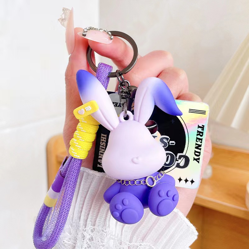 Trendy Cool Hiking Starry Sky Rabbit Doll Fashion Car Keychain Bag Pendant  - Temu