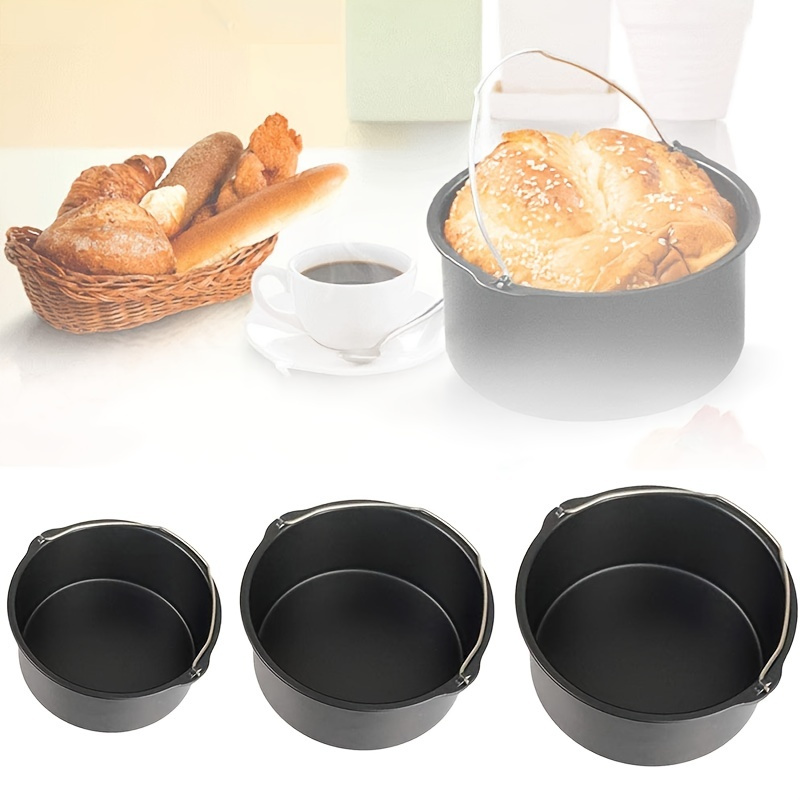 Air Fryer Round Cake Pan Carbon Steel High Temperature - Temu