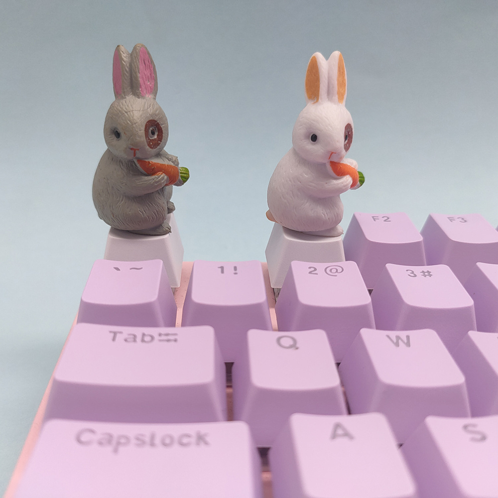 Cute Bunny Oem Profile Esc Cherry Keycap Diy Mechanical Temu