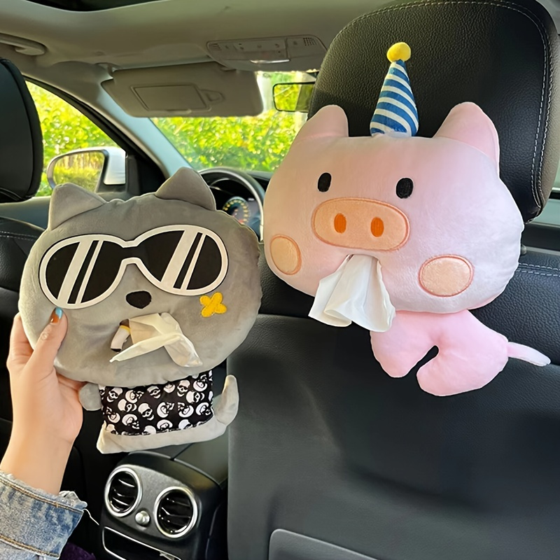 Car Tissue Box Lovely Soft Cylinder Tissues For Car With Hanging Plush Toy  Car Tissue Box Holder Car Doll Ornament Waterproof - AliExpress