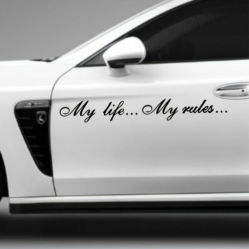 

My Life, My Rules: Waterproof Car Sticker Decals For Trucks, Vans, Laptops & More!