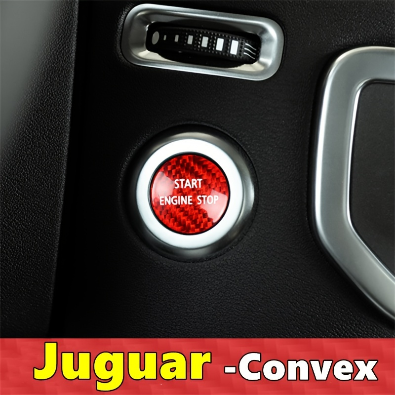 Car Engine Start Stop Button Sticker, Carbon Fiber Cover Fit For * XF XE F  Pace XJ X-type Ruitar E-Pace
