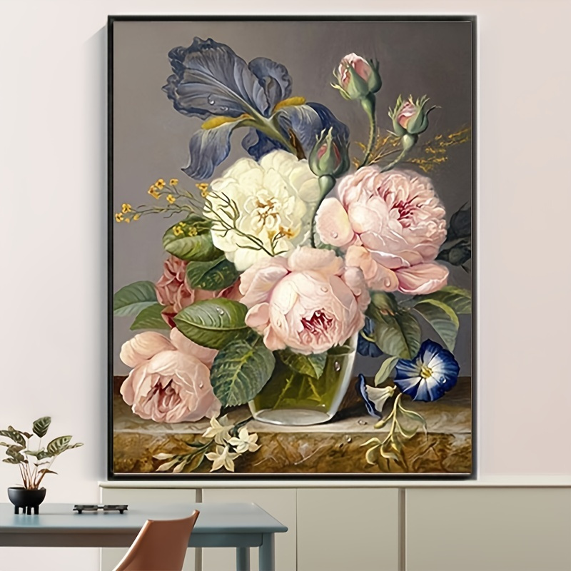 High Quality Printing Oil Painting, Flower Psinting, Large Size Peony  Flower Simple Modern Fashion Poster, Family Room Bar Cafe Study Art Wall  Decoration Poster, Home Decor Gift, Frameless - Temu