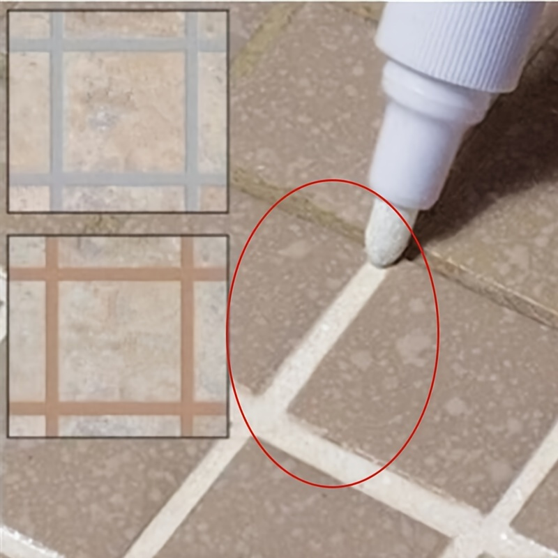  Rotulador restaurador de lechada para azulejos, 12 piezas,  renovar marcador de reparación para suelo de pared de azulejos (blanco) :  Herramientas y Mejoras del Hogar
