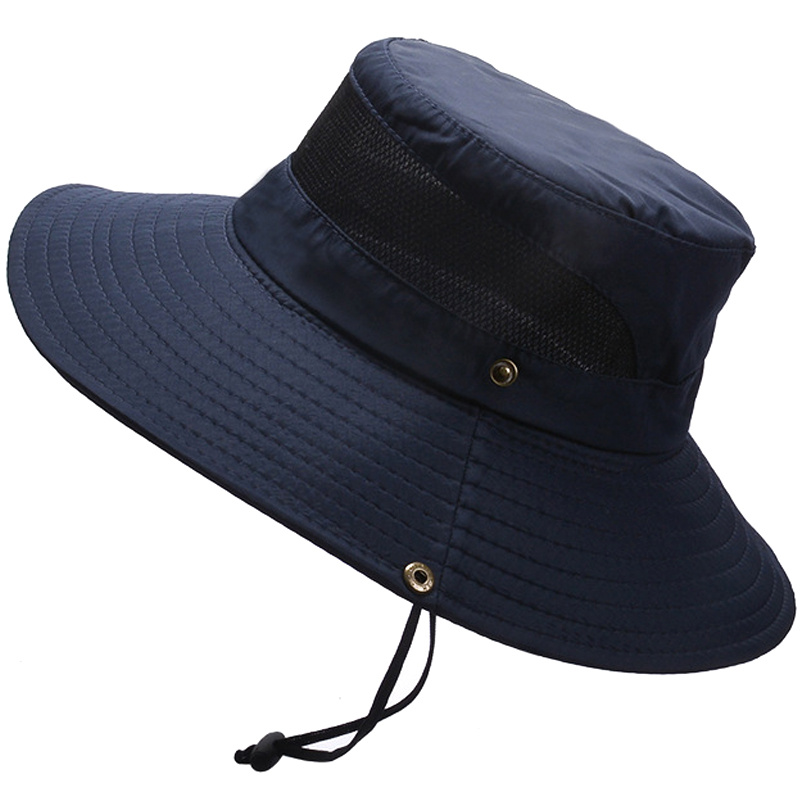 Fishing Hat Sun Protection Boonie Bucket Hat for Men Women Breathable Wide Brim Packable Mesh Safari Cap for Outdoor