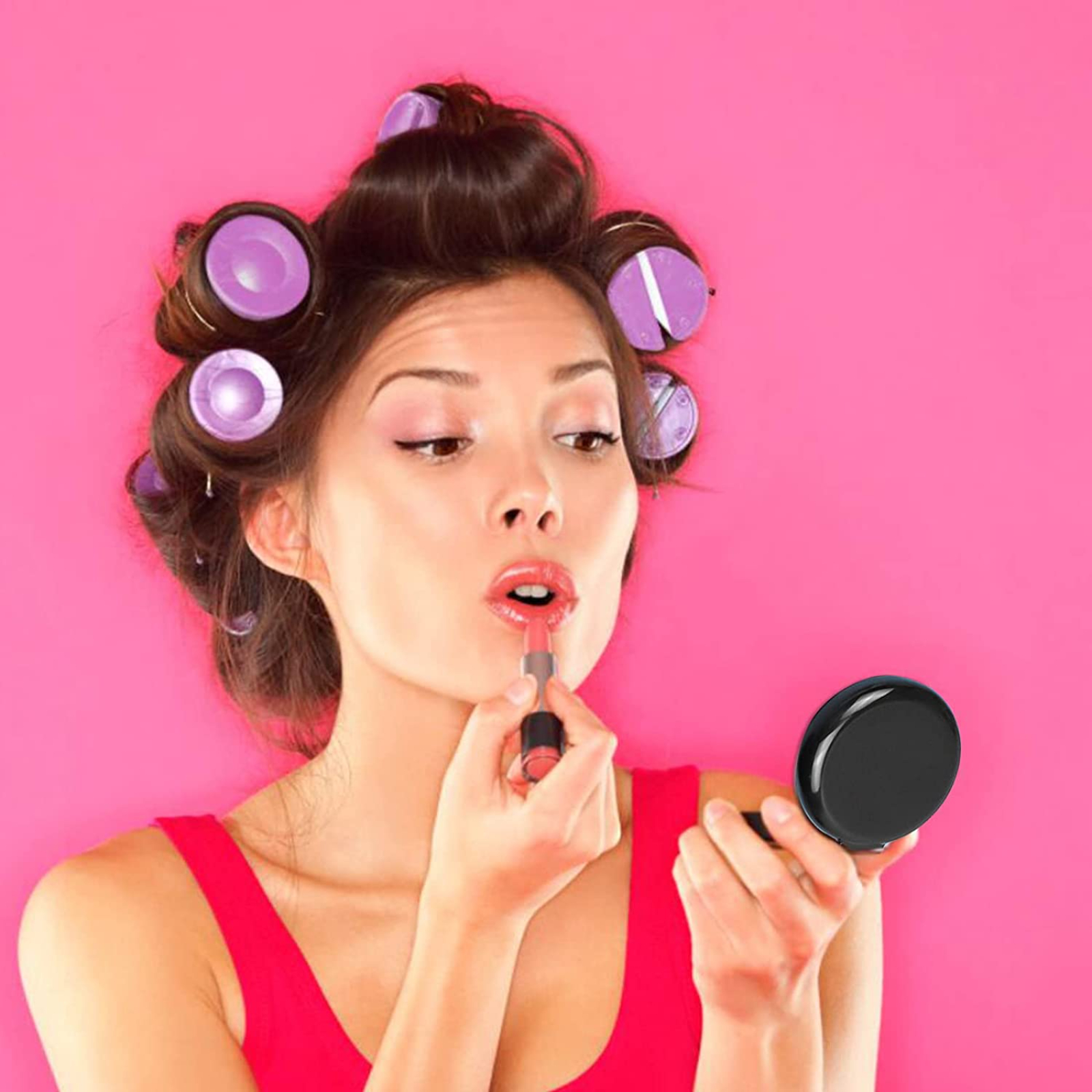 Folding Travel Mirror Hair Brushes Round Mirror Pocket Hair Temu