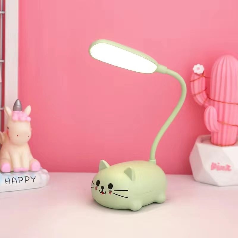 1pc Adjustable Table Lamp Cartoon Cute Cat Night Light Usb Rechargeable Led  Table Light Child Eye Protection Warm White Desk Lamp | Free Shipping For  New Users | Temu