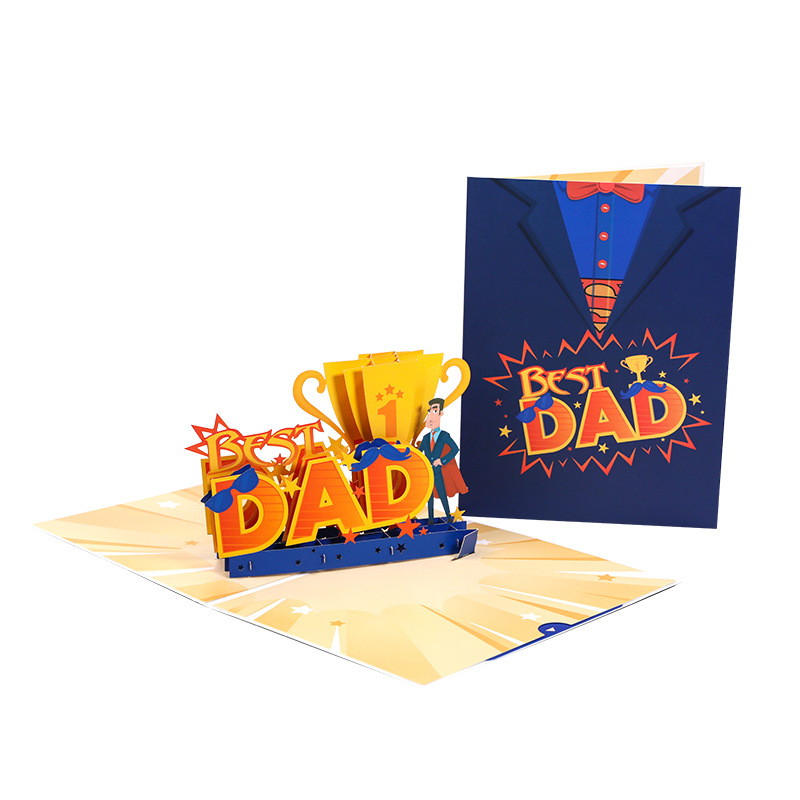 1pc 3d Pop Up Greeting Card For Independence Day Happy Fathers Day Handmade  Cards With Blank Note Card And Envelope, Save Money On Temu