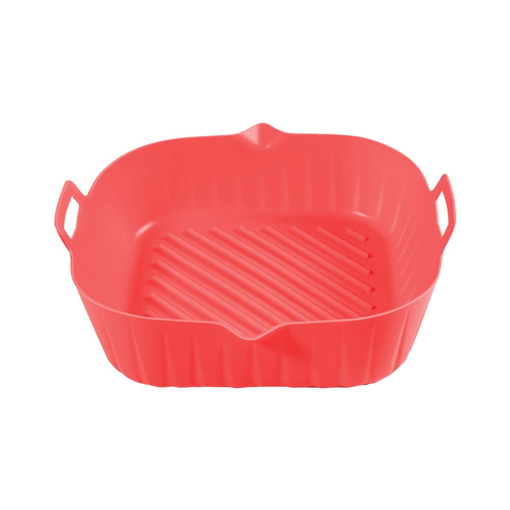 Silicone Pot for Air Fryer 3 to 4.5 L, Basket Silicone Mold Airfryer  Reusable Accessories Oil-Free Fountain Airfryer Square Non-Stick Microwave  Oven